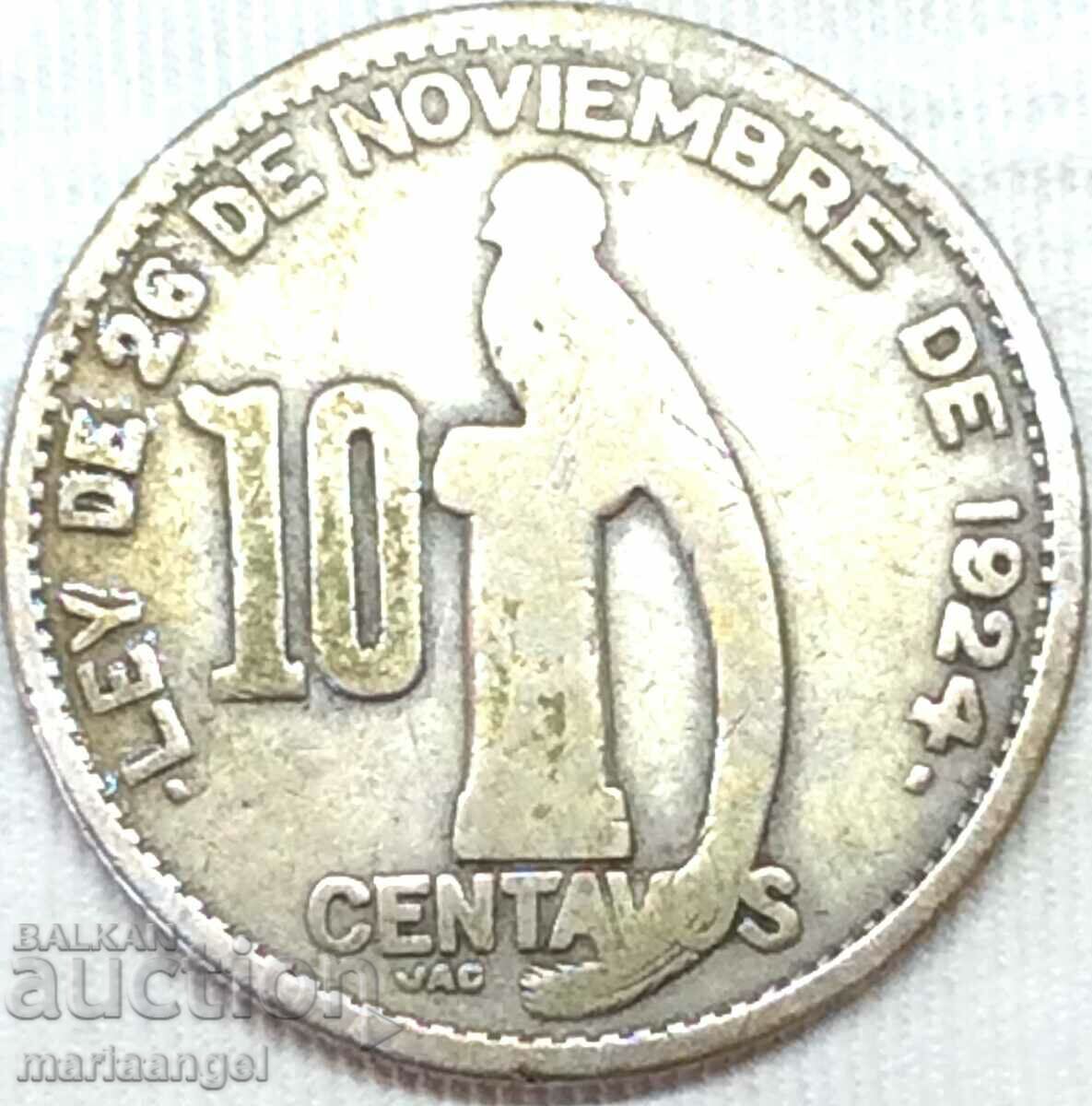 Γουατεμάλα 10 centavos 1948 20mm ασήμι