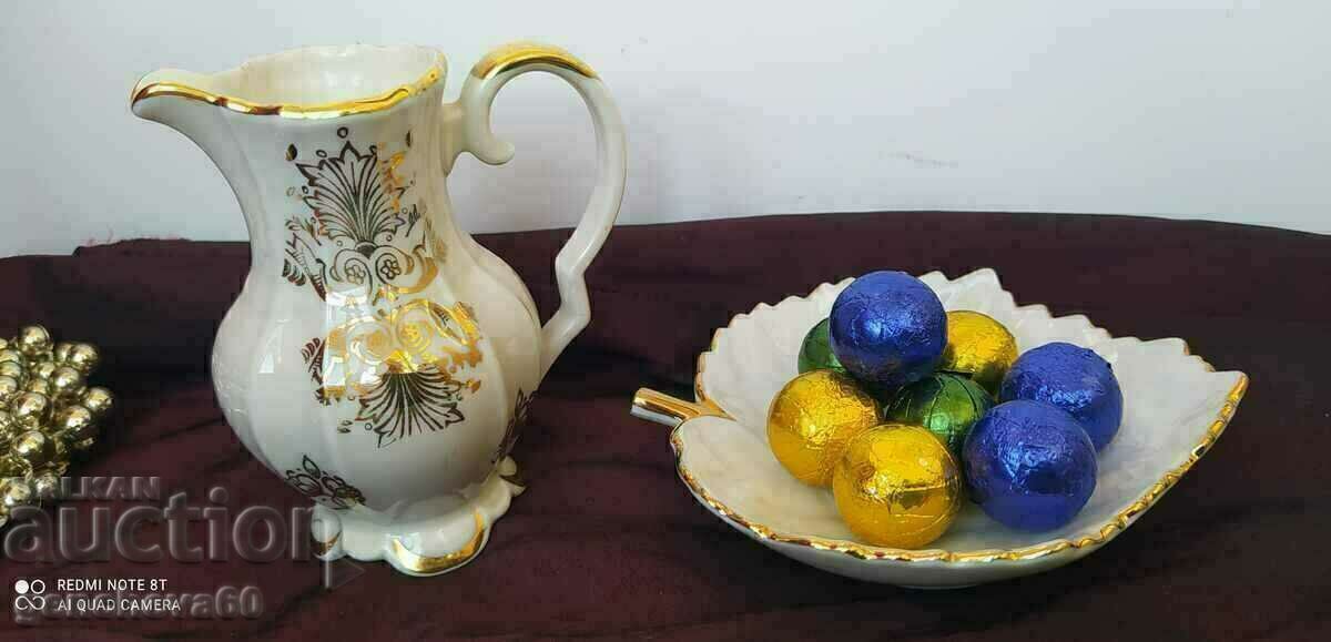 Beautiful SEVELEN milk jug and leaf Beautiful SEVELEN milk jug and leaf