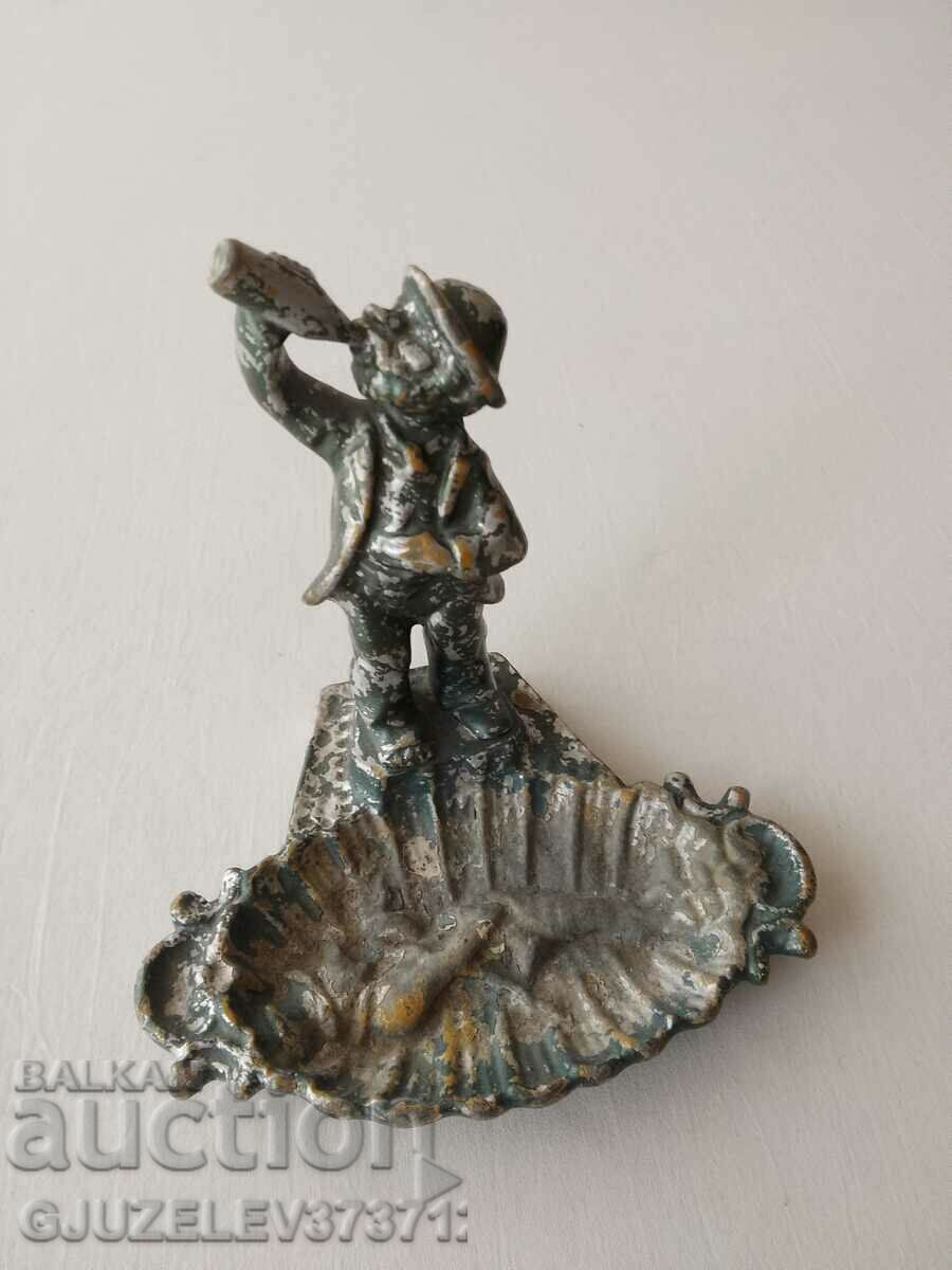 Figurină din piatră veche cu scrumieră băiat URSS