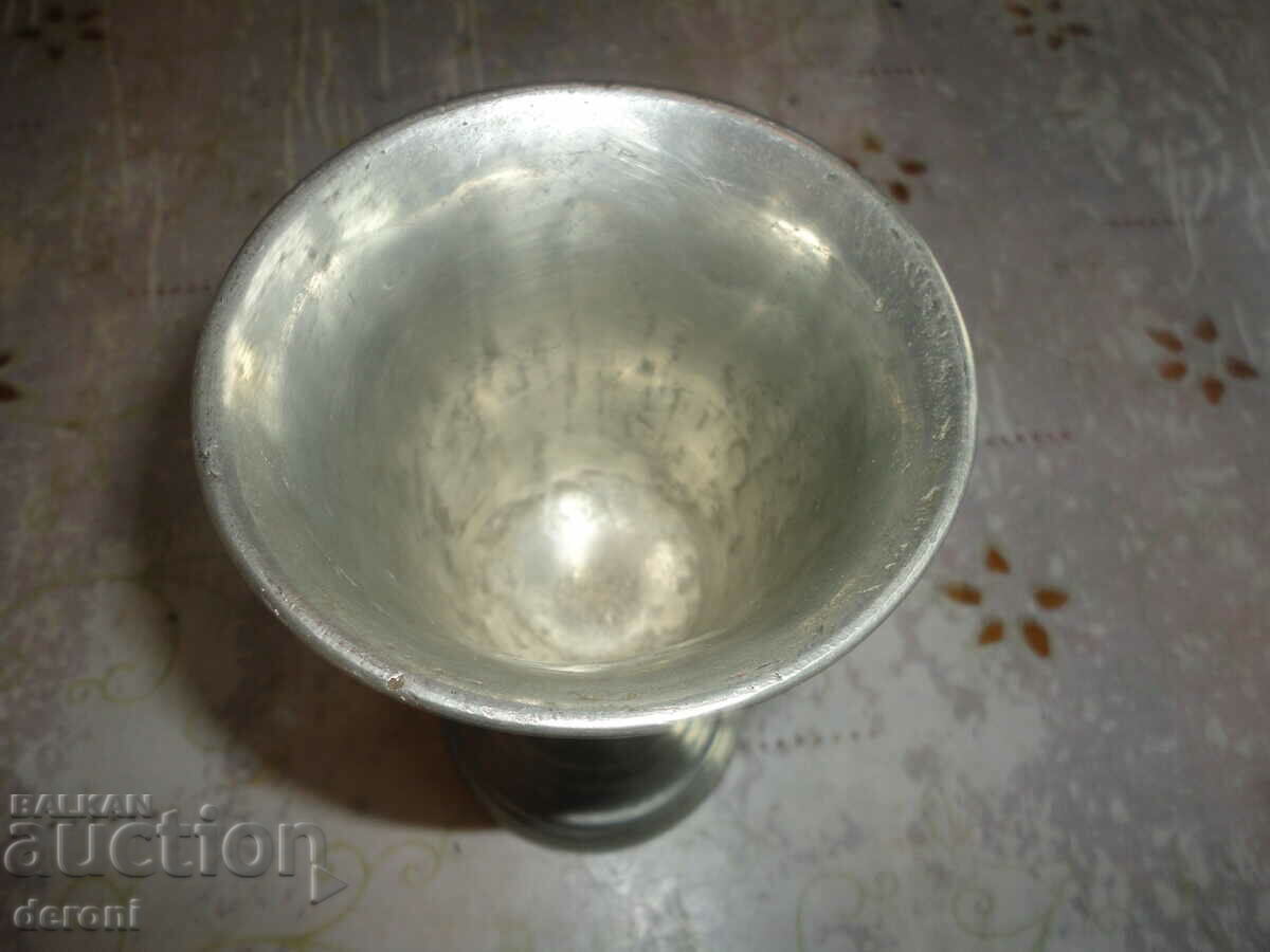 Auction Spanish pewter goblet cup Chalice Pedraza Auction Spanish pewter goblet cup Chalice Pedraza