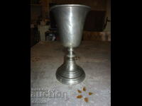 Spanish pewter goblet cup Chalice Pedraza