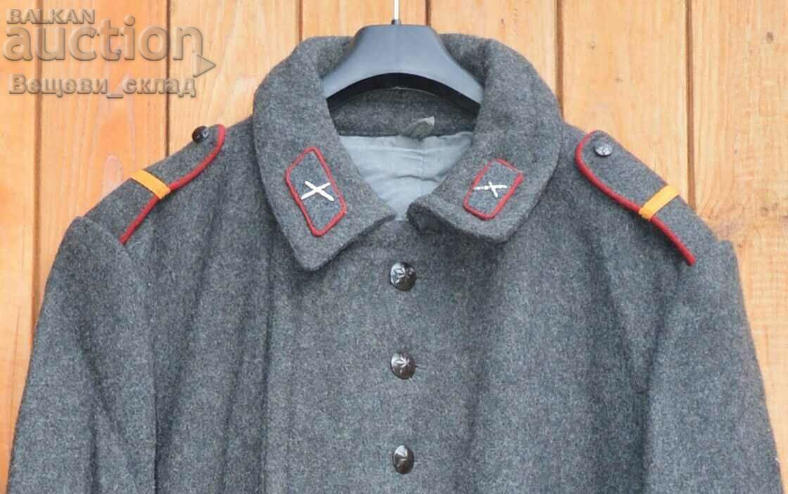 Winter artillery overcoat, corporal, black color, height 182 cm