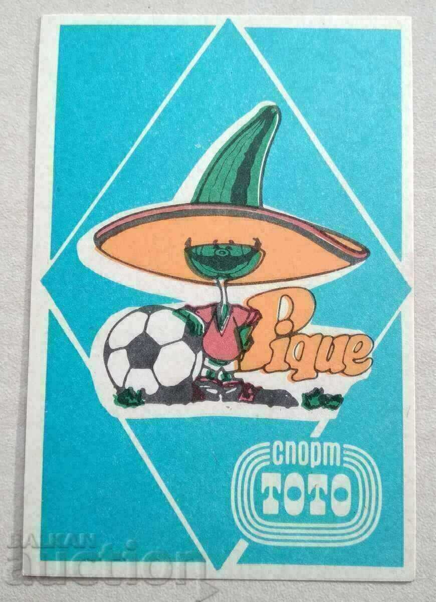 14907 Календарче - Световно футбол Мексико 1986г.