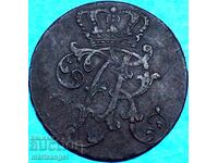 3 Pfennig 1761 Brandenburg Prusia Frederic al II-lea - rar
