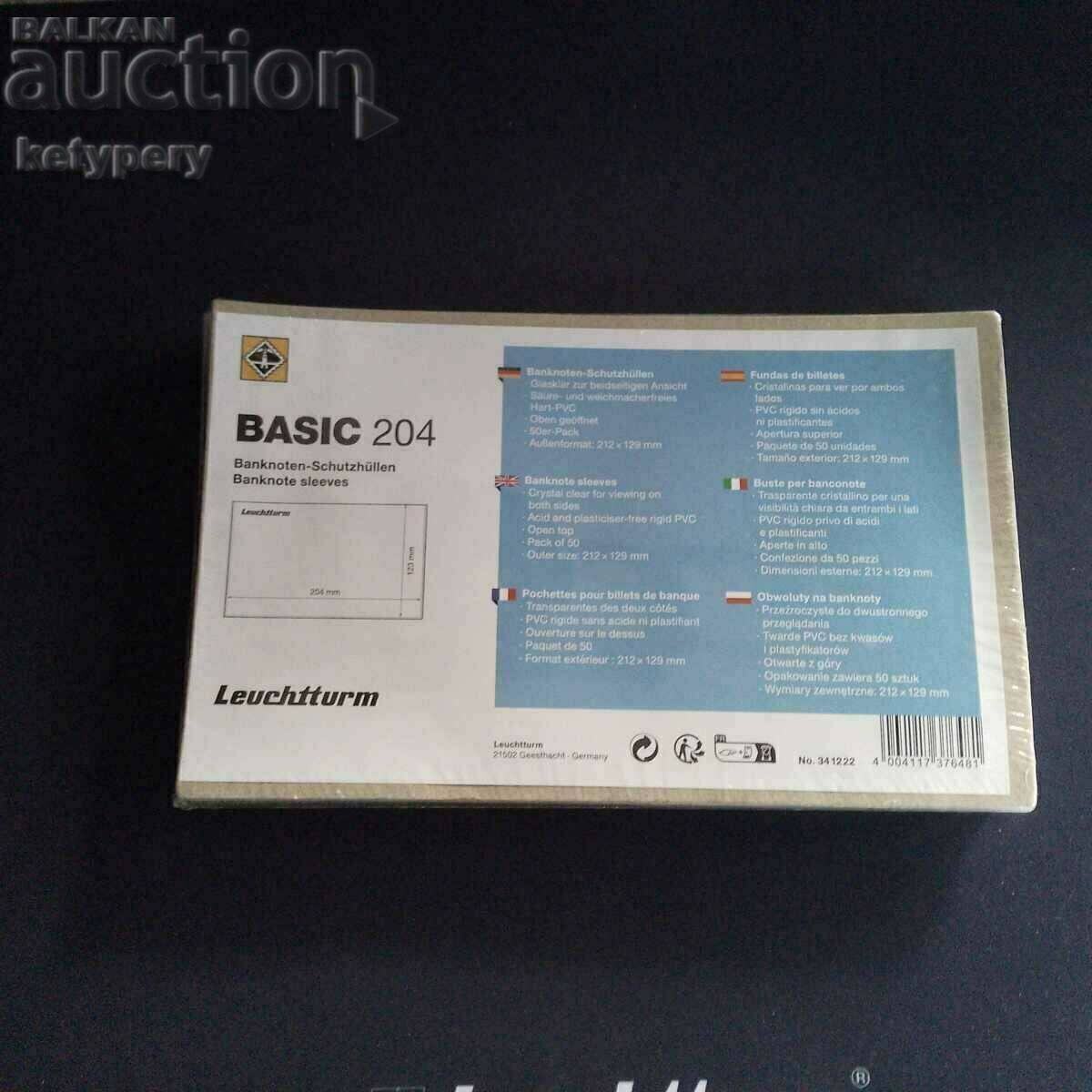 Διαφανείς φάκελοι για τραπεζογραμμάτια, LEUCHTTURM BASIC 204 με τιμή € 10.00 | 19.56 BGN