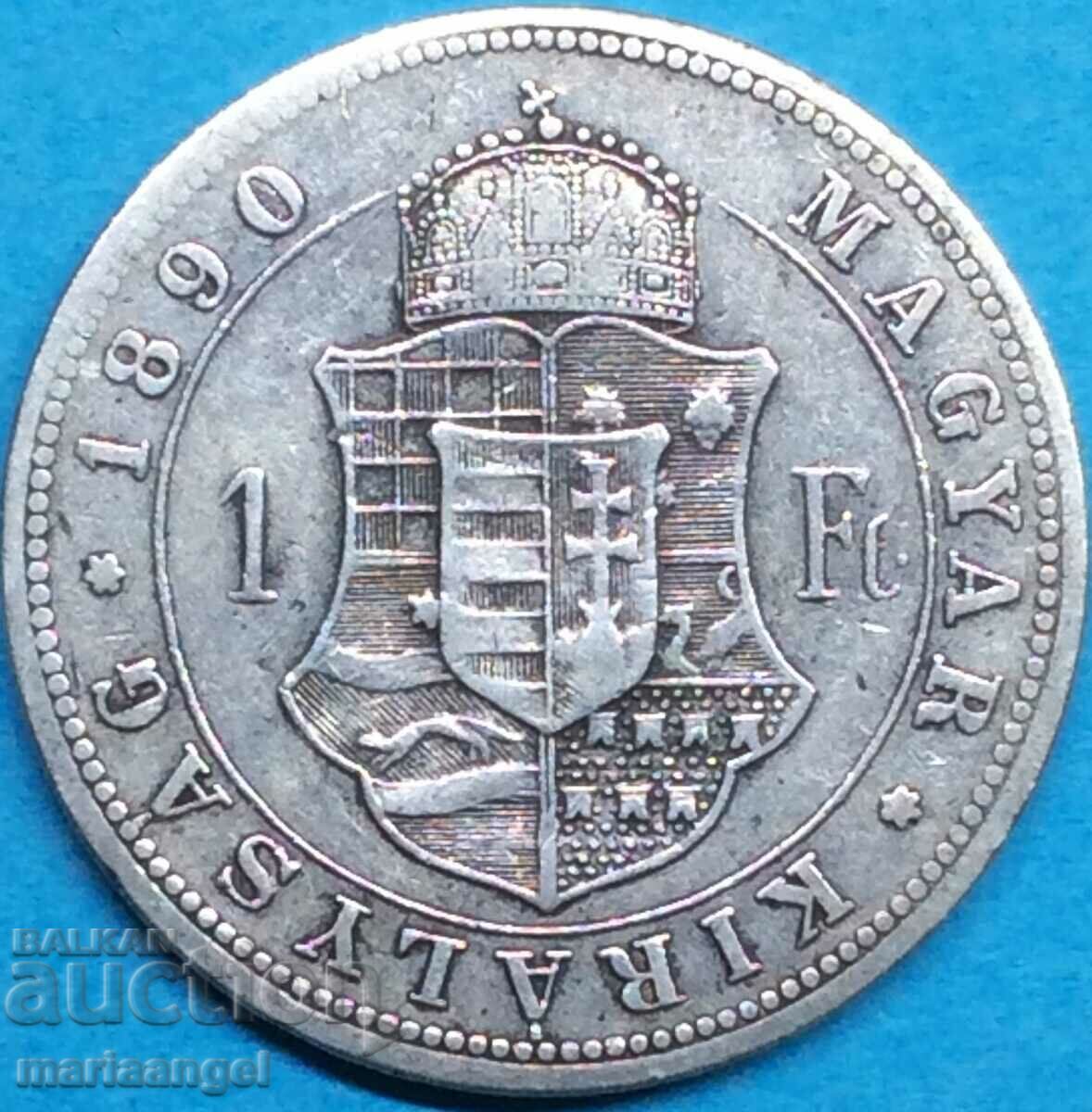 Ungaria 1 forint 1890 Ferencz Jozsef argint