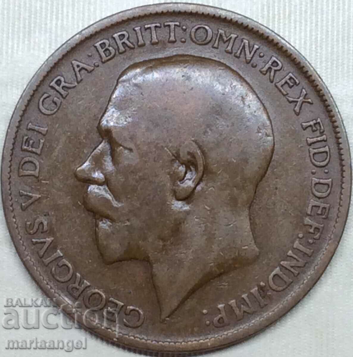 Marea Britanie 1 penny 1912 30mm bronz