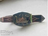 Vintage Silver Tie Clip - Niello Decoration