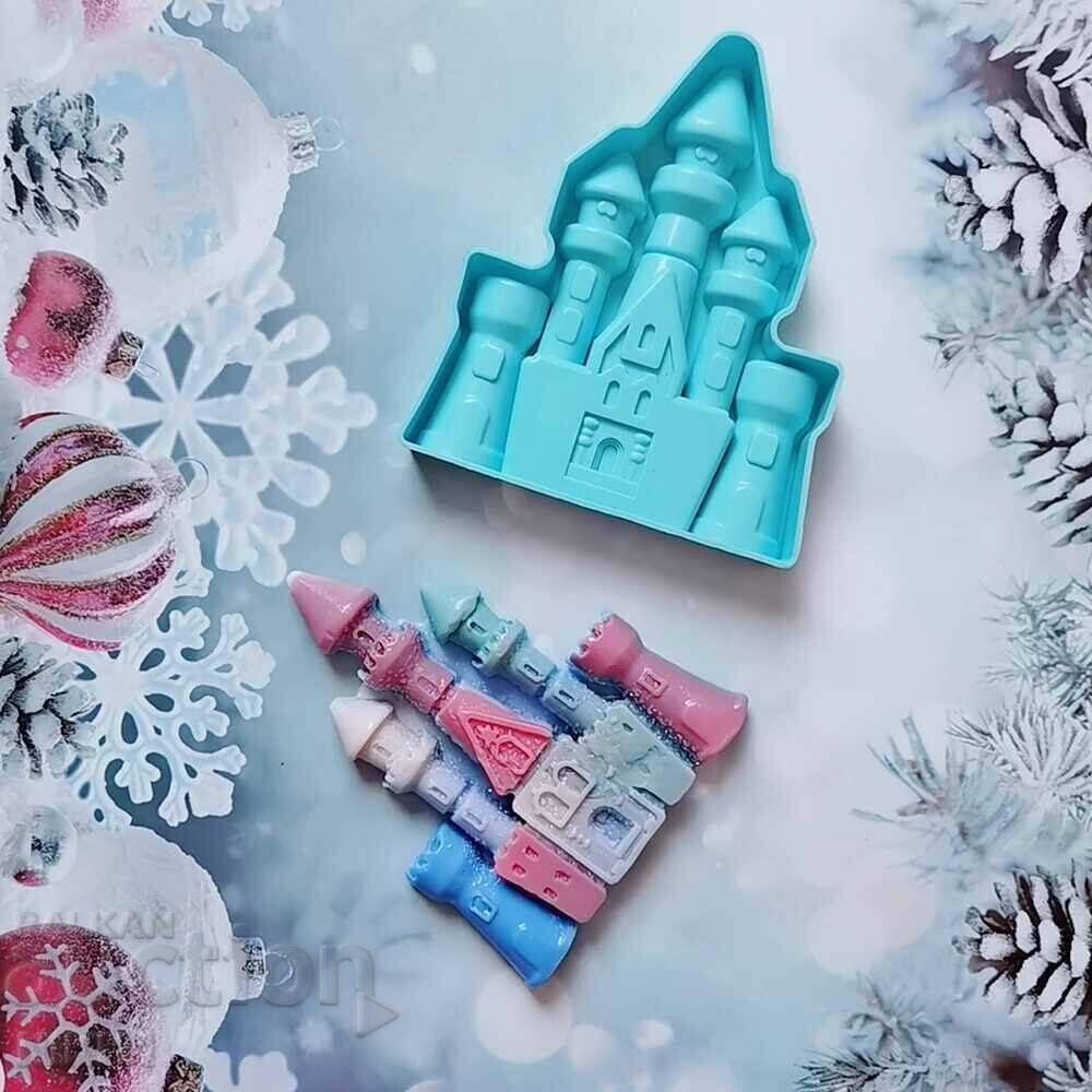 Silicone mold large Castle palace with towers and fondant ornaments with price 12.00 BGN | € 6.14
