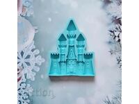 Silicone mold large Castle palace with towers and fondant ornaments