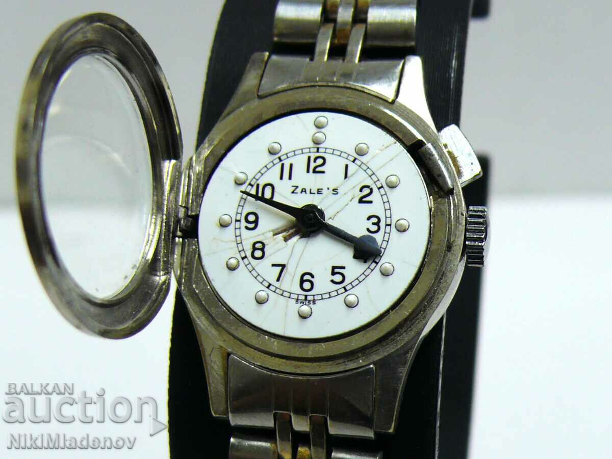 Рядък Швейцарски часовник за слепи Baylor Zale's работещ