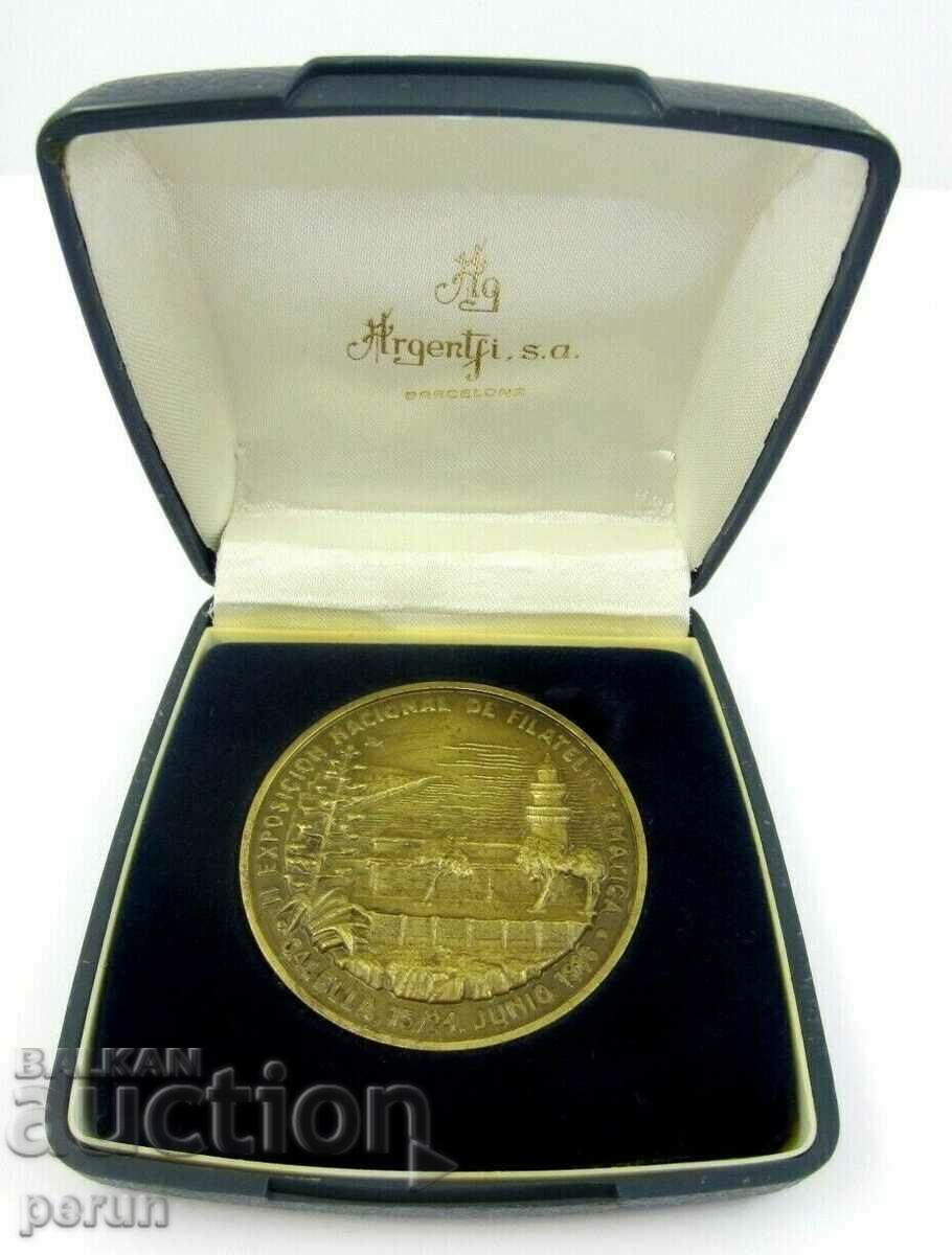 Expozitia Nationala Filatelica-Spania-Medalia de Bronz-1986