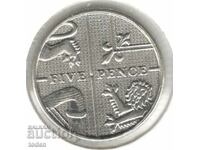 United Kingdom-5 Pence-2012-KM# 1109d-Elizabeth II 4th p.