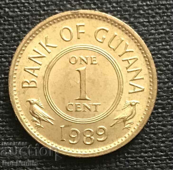 Гвиана. 1 цент 1989 г.UNC.