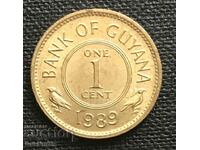 Γουιάνα. 1 cent 1989.UNC.