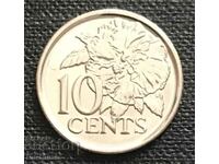 Trinidad and Tobago. 10 cents 2017 .UNC.