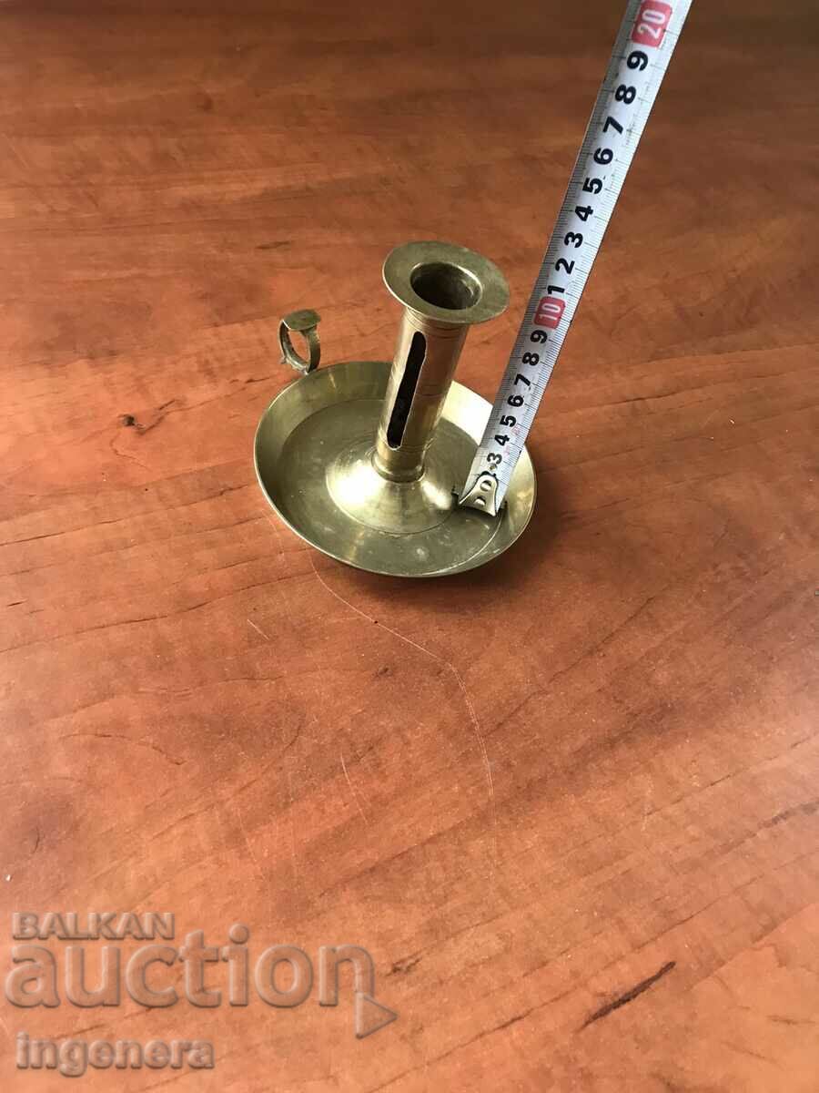 Auction CANDLESTICK BRONZE BRASS - 192 GR. Auction CANDLESTICK BRONZE BRASS - 192 GR.