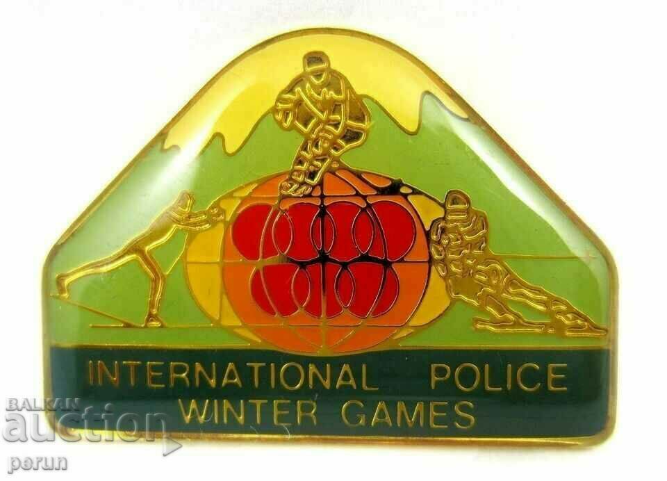 Winter Police Games-French Police Badge