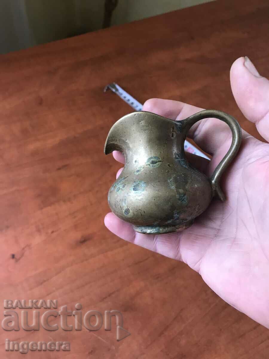 BRONZE MASSIVE CASTING JUG - 392 GR. with price 23.00 BGN | € 11.76 BRONZE MASSIVE CASTING JUG - 392 GR. with price 23.00 BGN | € 11.76