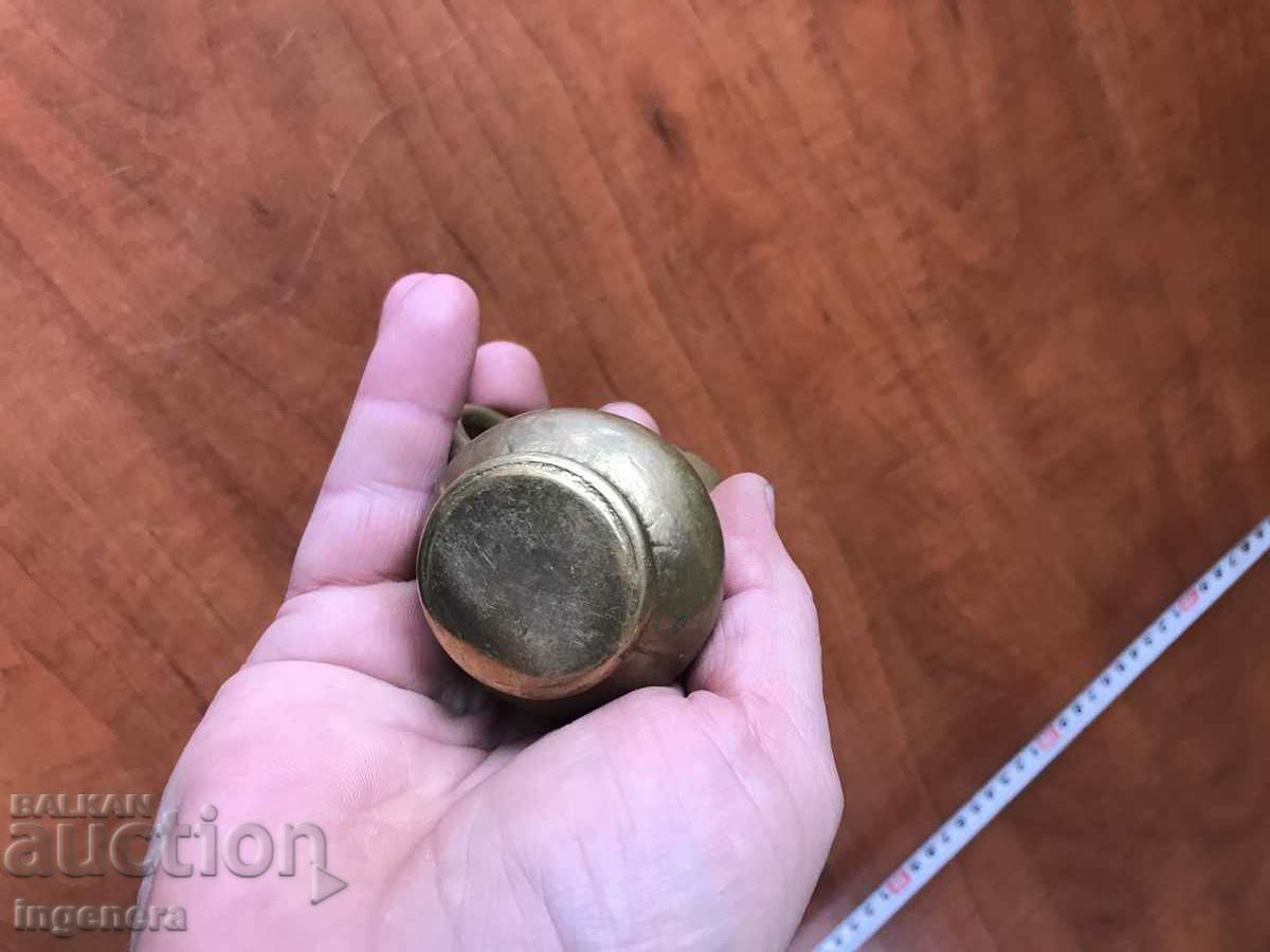 BRONZE MASSIVE CASTING JUG - 327 GR. - 6 BRONZE MASSIVE CASTING JUG - 327 GR. - 6