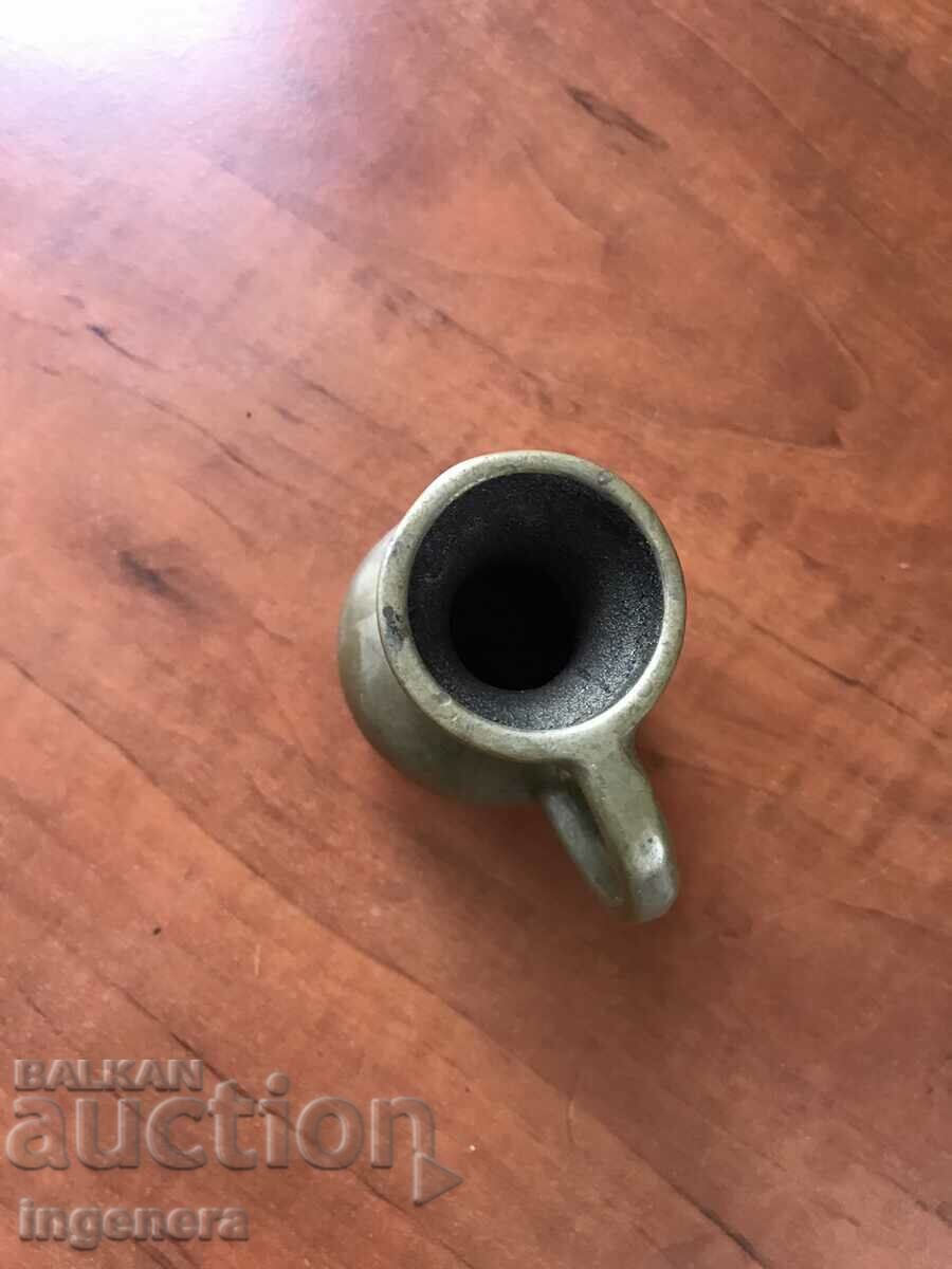 BRONZE MASSIVE CASTING JUG - 327 GR. - 7 BRONZE MASSIVE CASTING JUG - 327 GR. - 7