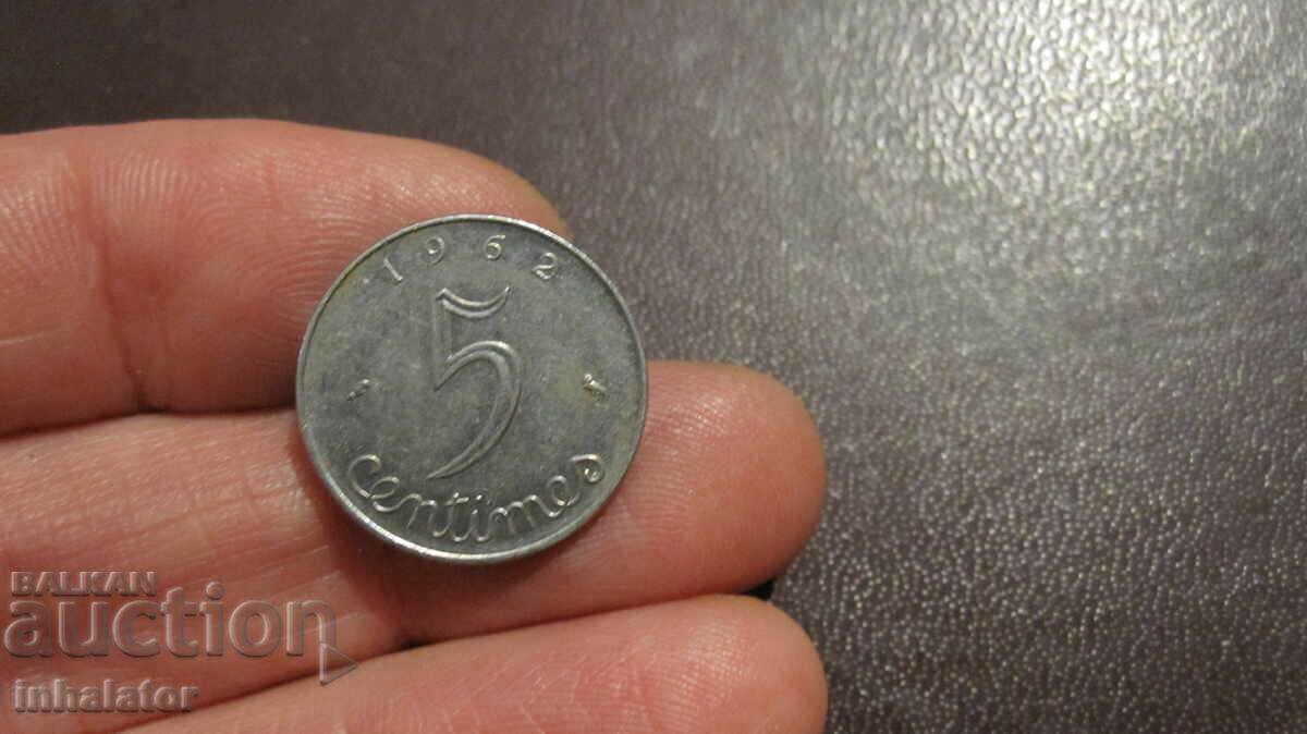 1962 5 centimes