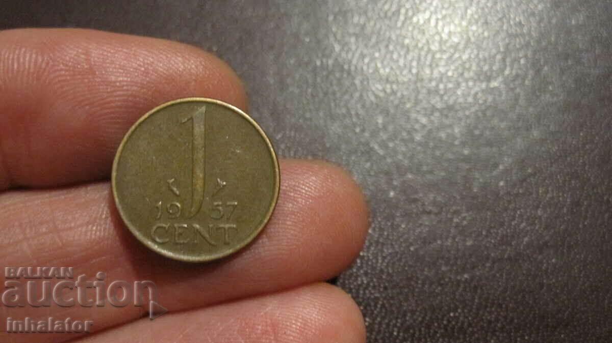 1957 1 cent Olanda