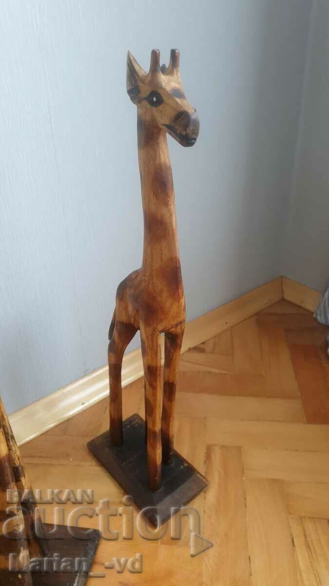 Wooden African figures of giraffes - 5 Wooden African figures of giraffes - 5