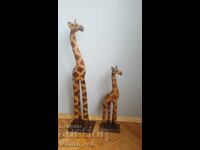 Figuri africane din lemn de girafe