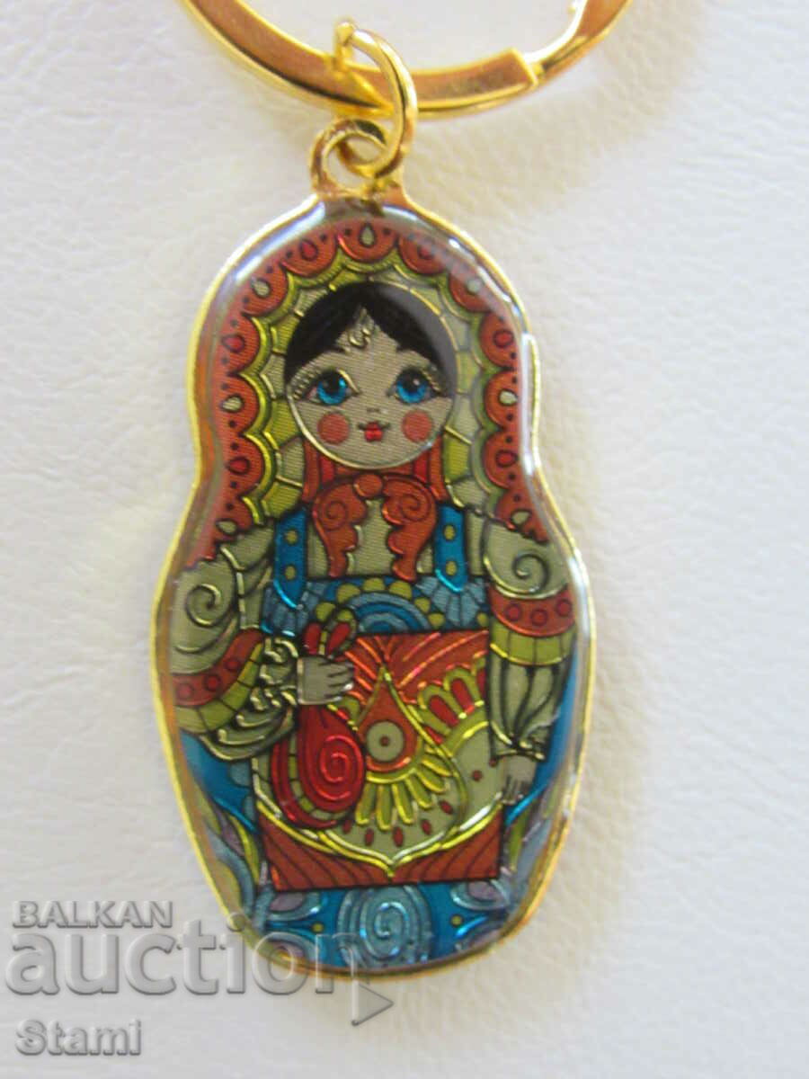 Delivery of Matryoshka metal keychain, Russia Delivery of Matryoshka metal keychain, Russia