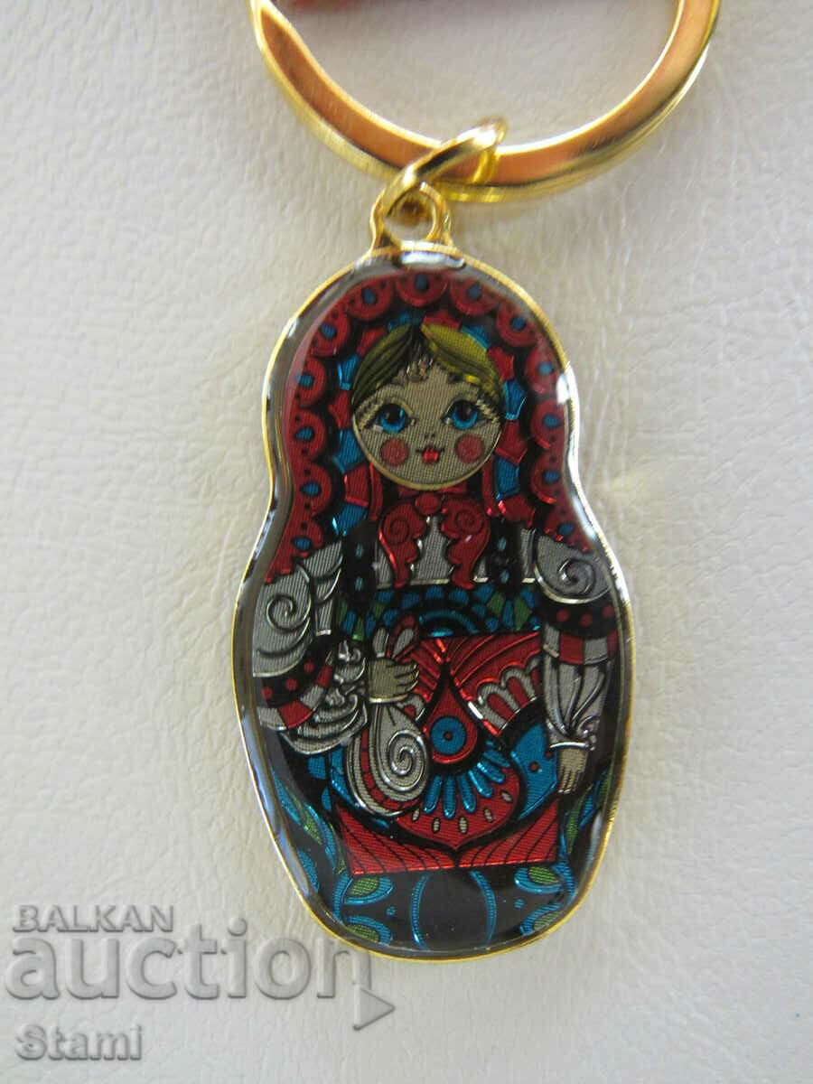 Matryoshka metal keychain, Russia - 7 Matryoshka metal keychain, Russia - 7