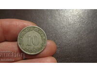 1907 10 pfennig Germania litera G