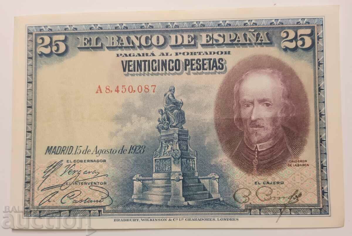 25 pesetas Spain 1928 UNC / 25 pesetas 1928 UNC