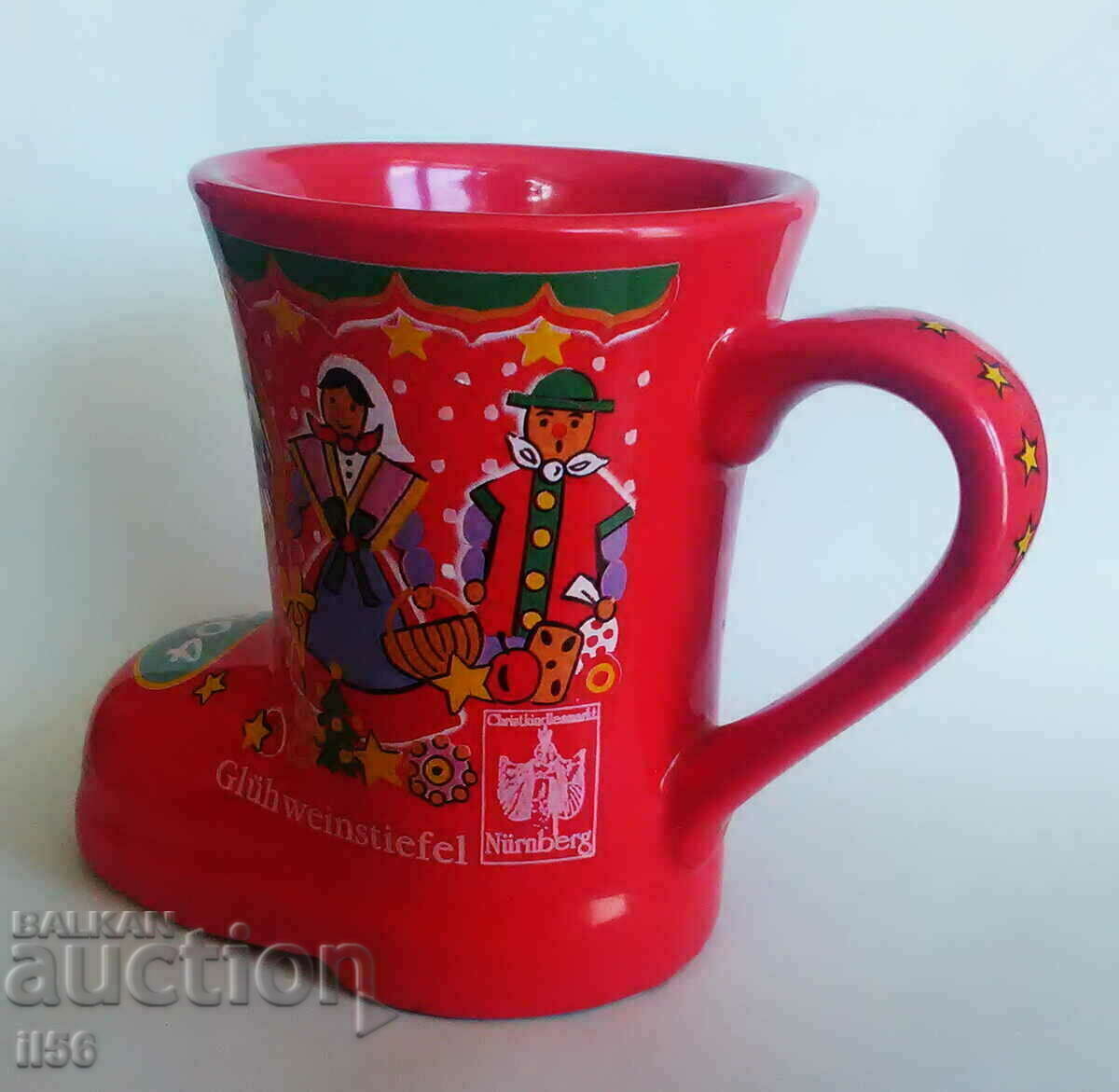 Christmas wine glass - boot - Germany with price 6.00 BGN | € 3.07