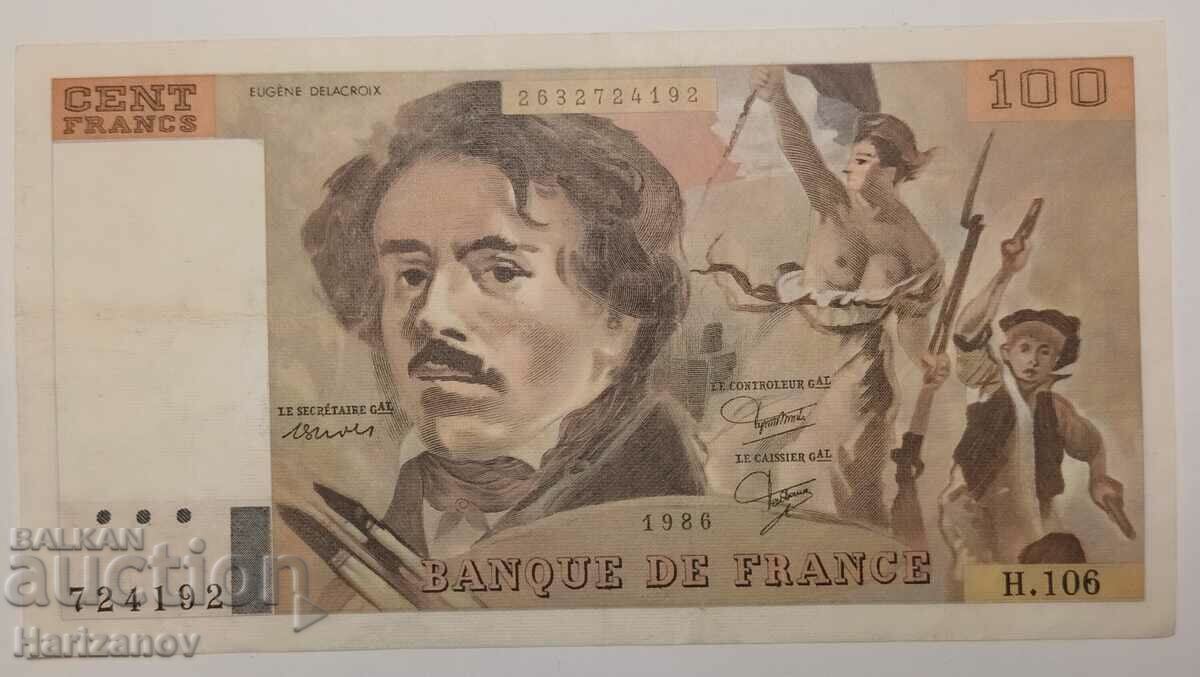 100 franci Franța 1986 / 100 franci Franța 1986
