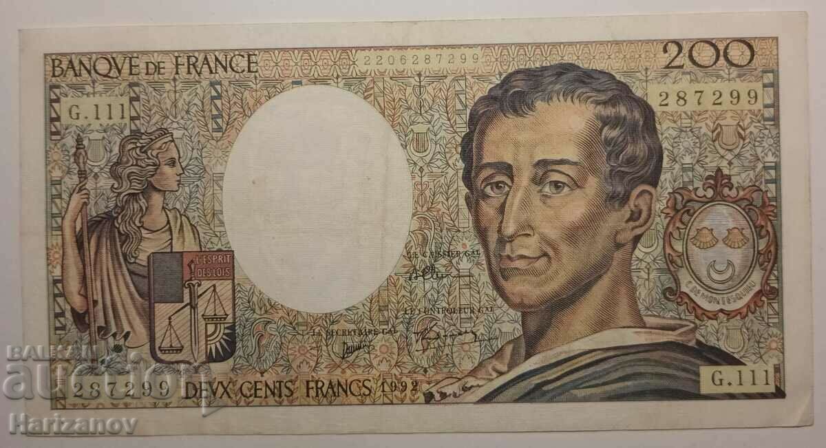 200 Франка Франция 1992/ 200 francs France 1992