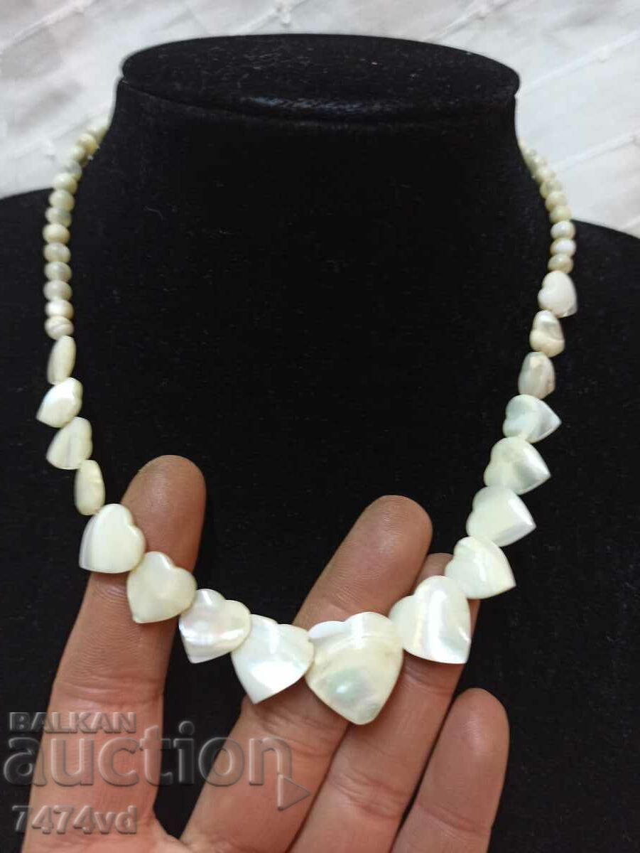 STYLISH PEARL NECKLACE - HEARTS with price 50.00 BGN | € 25.56 STYLISH PEARL NECKLACE - HEARTS with price 50.00 BGN | € 25.56