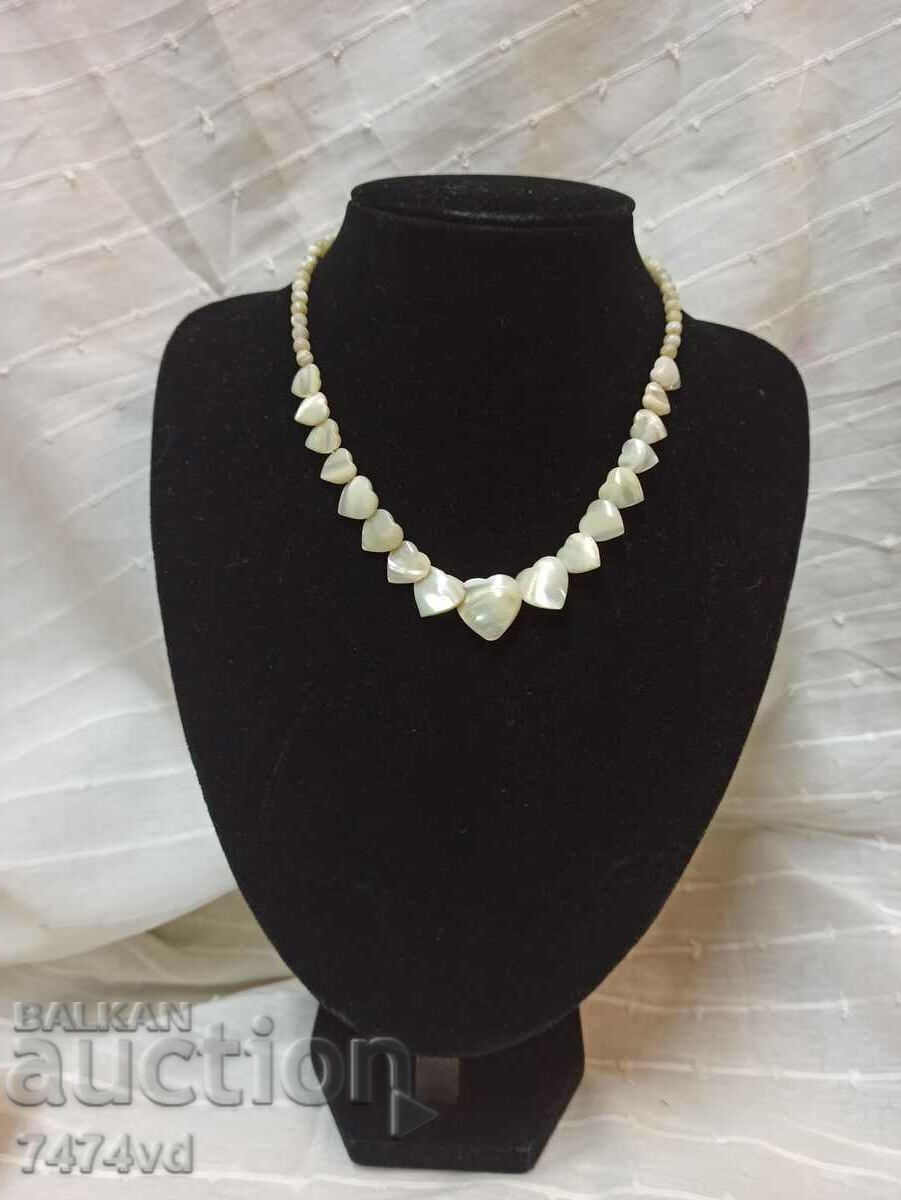 STYLISH PEARL NECKLACE - HEARTS - 7 STYLISH PEARL NECKLACE - HEARTS - 7