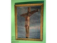 Old Picture Crucifixion of Christ 43/33 cm.