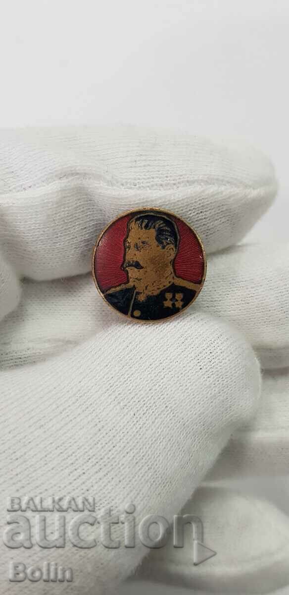Early sign, badge communism Joseph Stalin