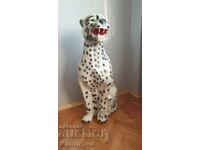 Large resin figure of a leopard