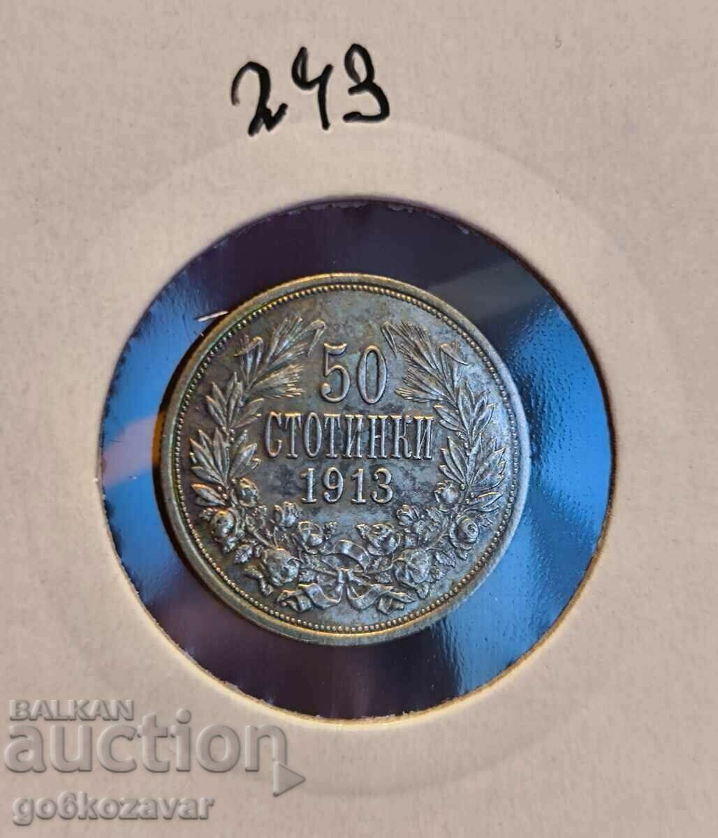 Auction Bulgaria 50 cent 1913 Silver UNC Auction Bulgaria 50 cent 1913 Silver UNC