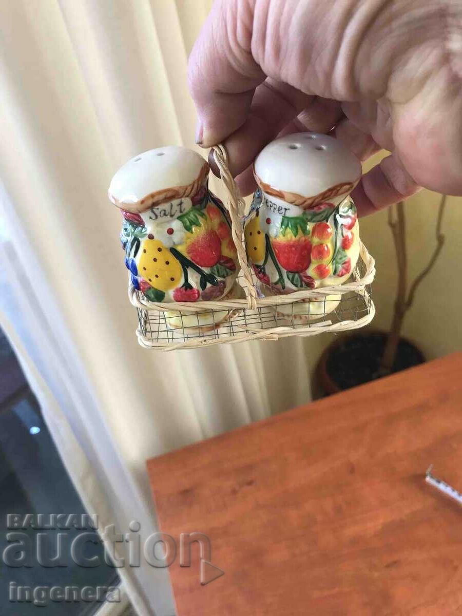 PORCELAIN SALT SHANK PEPPER SHANK with price 12.00 BGN | € 6.14 PORCELAIN SALT SHANK PEPPER SHANK with price 12.00 BGN | € 6.14
