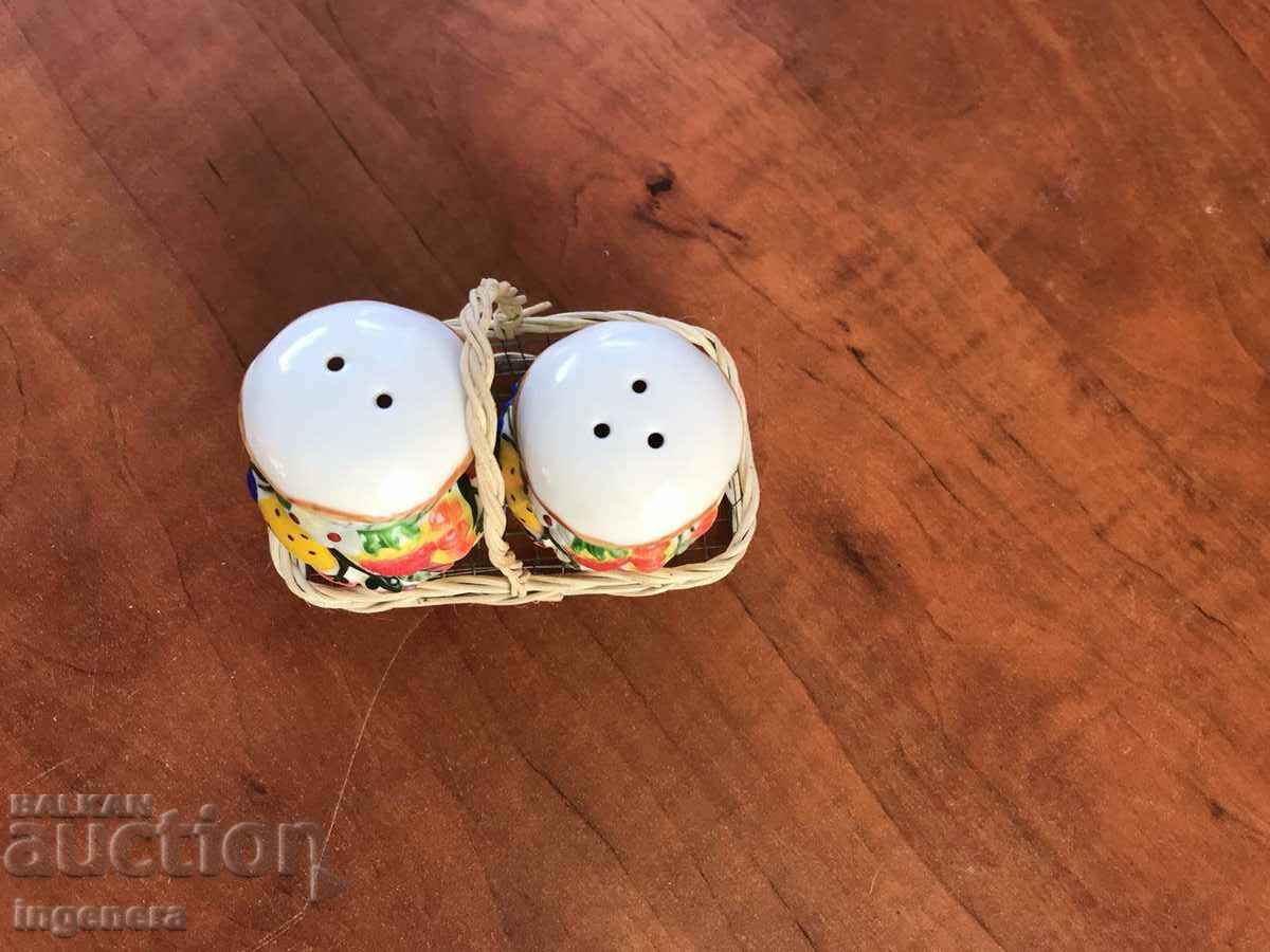 Auction PORCELAIN SALT SHANK PEPPER SHANK Auction PORCELAIN SALT SHANK PEPPER SHANK