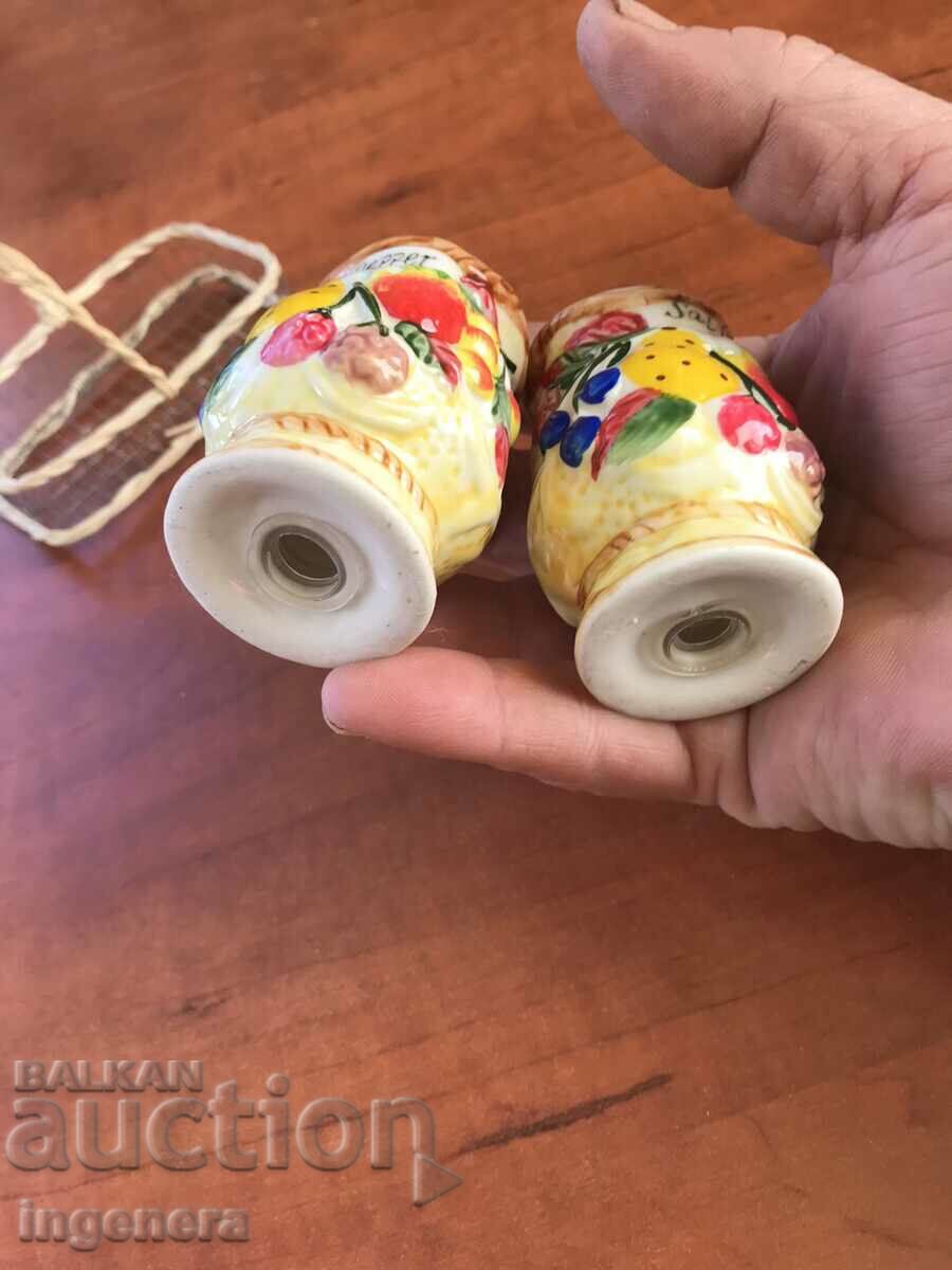 PORCELAIN SALT SHANK PEPPER SHANK - 5 PORCELAIN SALT SHANK PEPPER SHANK - 5