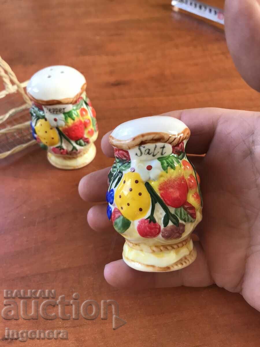 PORCELAIN SALT SHANK PEPPER SHANK - 7 PORCELAIN SALT SHANK PEPPER SHANK - 7