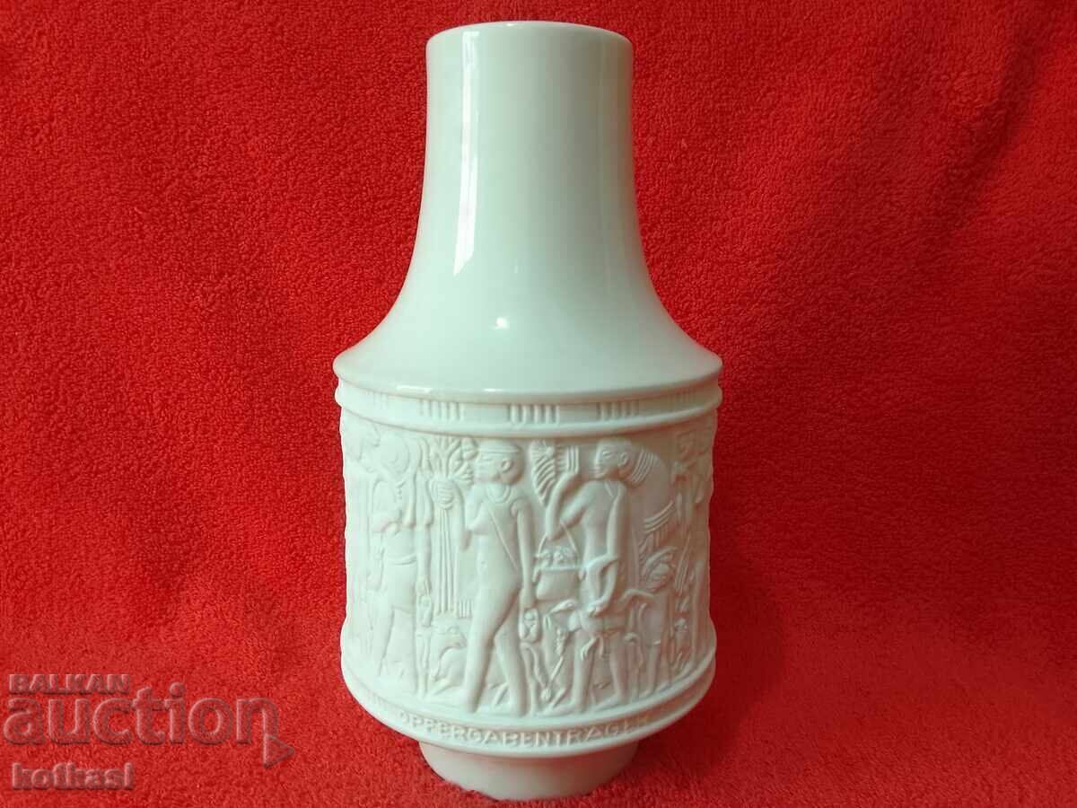 Licitație Vază veche din porțelan Handmade KPM Germania Egipt
