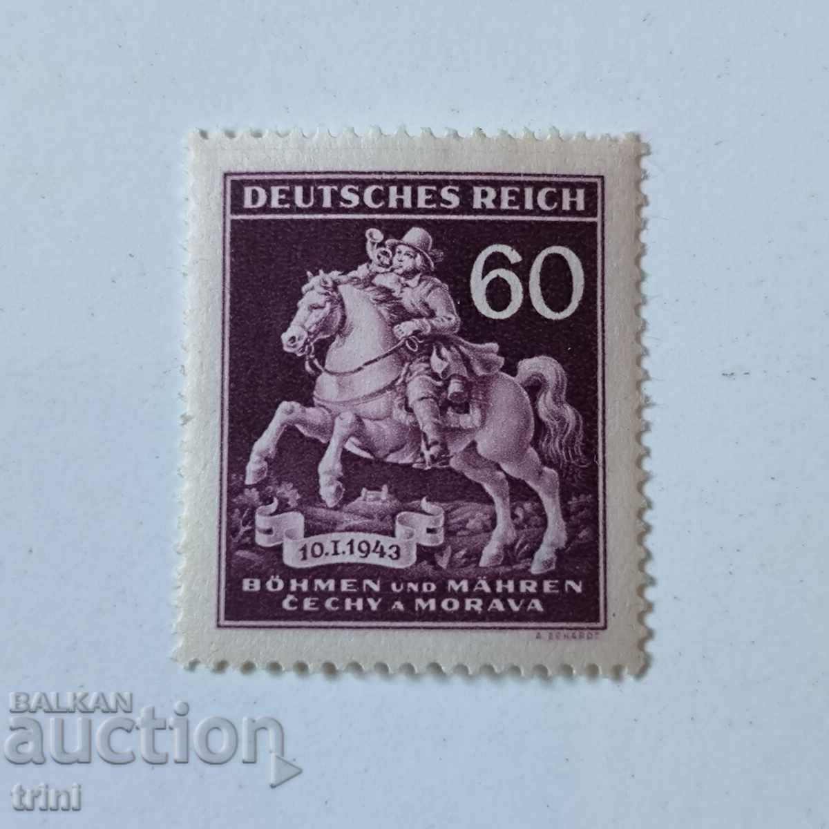 Γερμανία Ράιχ 1943 Ημέρα γραμματοσήμων Βοημίας Μοραβίας