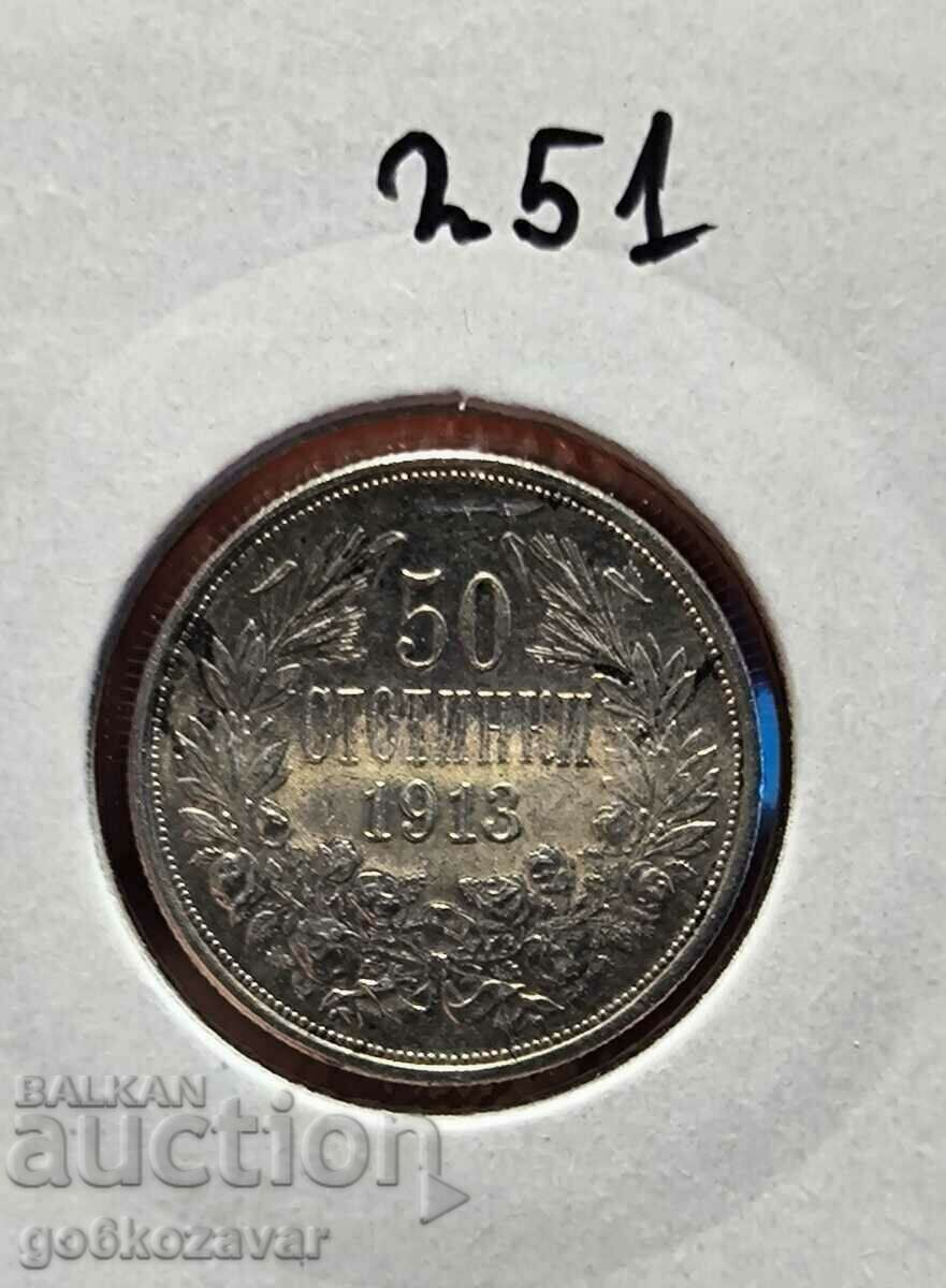 Auction Bulgaria 50 cent 1913 Silver UNC PL effect! Auction Bulgaria 50 cent 1913 Silver UNC PL effect!