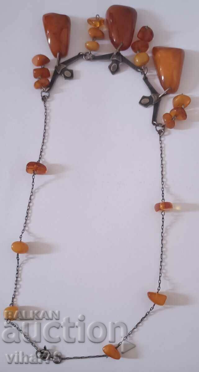 Παλιό ρωσικό κολιέ με κεχριμπάρι - 6